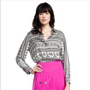 $165 Pencey Black/White Georgette Top 4